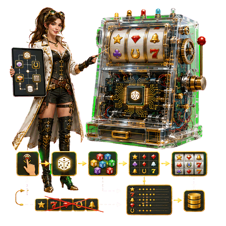 กลไกการทำงานของระบบสุ่มตัวเลขในเกมสล็อต